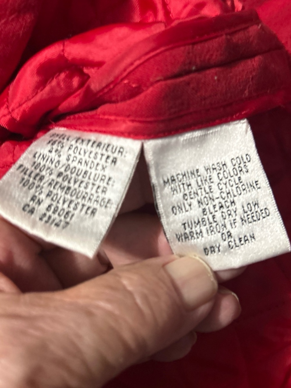 Talbots Quilted Red Utility Jacket - Picture 5 of 6